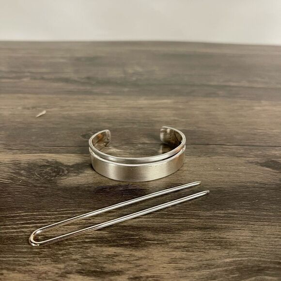 Bun Cuff,Hair Jewelry Bun Cage Minimalist Round Hair Clip Hair Pin Holder​ - Picture 2 of 6